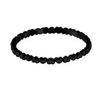 Quiges Acier Inoxydable Noir Amour Cœurs Anneau Solitaire Intérieur 2mm Hauteur pour Collection de Bague Empilage Taille 20mm (63)