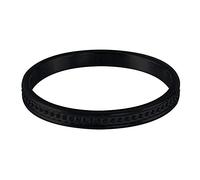 Quiges Acier Inoxydable Noir Points Simples Anneau Solitaire Intérieur 2mm Hauteur pour Collection de Bague Empilage Taille 20mm (63)