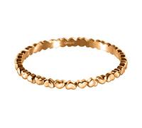 Quiges Acier Inoxydable Or Rose Amour Cœurs Anneau Solitaire Intérieur 2mm Hauteur pour Collection de Bague Empilage Taille 20mm (63)