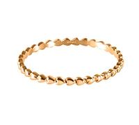 Quiges Acier Inoxydable Or Rose Seul Côté Cœurs Anneau Solitaire Intérieur 2mm Hauteur pour Collection de Bague Empilage Taille 20mm (63)