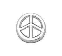 Quiges Charm de Mémoire Flottante Plaqué Argent Signe de Paix pour Les Médaillons Mémoire Personnalisés