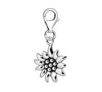 Quiges Charm Pendentif Perle avec Fermoir Femme Argent 925 Tournesol