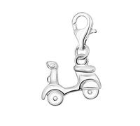 Quiges Charm Pendentif Perle avec Fermoir Femme Argent 925 Trottinette 3D