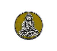 Quiges Femme Bouton Pression 18mm Argenté Shiva Jaune pour Chunk Accessoires