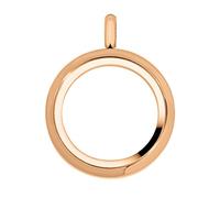 Quiges Or Rose Acier Inoxydable Médaillon à Mémoire Vivante 30mm pour Les Charms Flottants