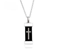 Quiges Pendentif urne funéraire Memorial en acier inoxydable - Support en frêne - Cœur ouvert pour crémation - Avec collier réglable de 46 à 52 cm, 10, Acier inoxydable, Pas de gemme