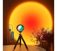 QUIGO Lampe de projection LED pour chambre à coucher, veilleuse de nuit, lever du soleil, lumière du soleil, lumière d'ambiance 10 W, décoration de chambre, cadeau de Noël pour femme
