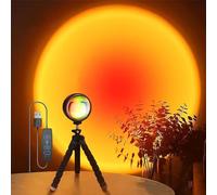 QUIGO Sunset Lampe Coucher de Soleil Veilleuse Led Chambre, Sunset Lamp Projector avec Rotation à 360° interrupteur câblé Room Decor Gifts