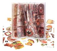 QUIIEOSKIA Autocollant Scrapbooking Sticker, Stickers Aesthetic Décoratifs, Adhésif pour DIY Bullet Journal, Album Bricolage, Artisanat, Cahier