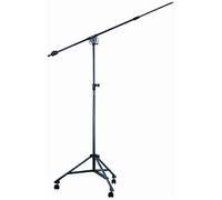 QUIK LOK - A/50 Pied de micro de studio, Pied girafe de studio, Réglable en hauteur, avec trépied à roulettes, Couleur noire