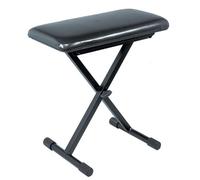 QUIK LOK - BX/9 BANC DE LA SÉRIE BASIC, Petit banc de piano avec coussin standard, Structure en acier robuste, Pliable et réglable en hauteur sur 3 positions, Charge maximale 90 kg, Noir