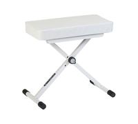 QUIK LOK - BX8-WH-BB Banc Série Basic Blanc, Assise Rembourrée, Hauteur Réglable 48/51/58 cm, Structure en Acier, Couleur Blanc