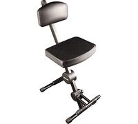 Quik Lok Tabouret DX/749 pour musiciens – dossier et repose-pieds, pliable, réglable, noir