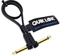 QUIK LOK - FPC/QB-0,30K Câble patch plat Série FPC QUIKBOARD, 30 cm, Jack mono coudé 90°, Noir, Ultra plat pour pédalier, Connecteurs compacts avec broches dorées