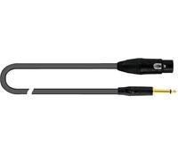 QUIK LOK - JUST/FJM-2 Câble micro équilibré XLR femelle vers Jack TS 6,3 mm Mono Droit, Longueur 2 mètres, Série JUST, Noir, pour Microphones, Mixer, Studio, Home Recording et Salle d'essai