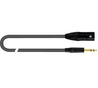 QUIK LOK - JUST/MJS-1 Câble Micro équilibré 1 m XLR Mâle/Jack stéréo TRS Noir