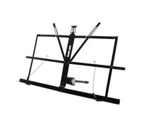 QUIK LOK - MUS/001 PUPITRE DE TABLE AVEC HOUSSE, surface du pupitre ouvert 41 x 23 cm, dimensions de la housse 45 x 15 cm, longueur fermé 42 cm, en métal, couleur noire