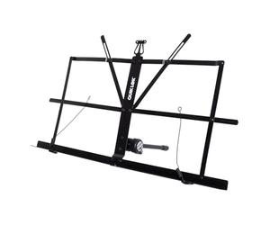 QUIK LOK - MUS/001 PUPITRE DE TABLE AVEC HOUSSE, surface du pupitre ouvert 41 x 23 cm, dimensions de la housse 45 x 15 cm, longueur fermé 42 cm, en métal, couleur noire