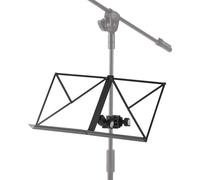 QUIK LOK - MUS/003 Bras articulé avec support pliable, surface 460 x 240 mm, pince universelle diamètre 15 - 35 mm, légère et pliable, idéale pour les musiciens, couleur noire