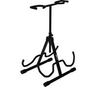 QUIK LOK - QL/694 Support Universel Double, Série QL, Avec support de manche réglable en hauteur, Pour 2 guitares acoustiques ou électriques, Couleur noire