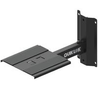 QUIK LOK - QL/958 Support mural pour enceintes, orientable horizontalement, plateau avec mousse antidérapante, charge maximale 25 kg, couleur noire