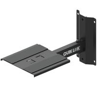 QUIK LOK - QL/958 Support mural pour enceintes, orientable horizontalement, plateau avec mousse antidérapante, charge maximale 25 kg, couleur noire