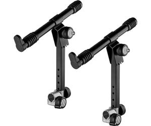 QUIK LOK - QLX/3 Paire de bras supplémentaires pour support en X, Supports supplémentaires réglables en hauteur, angle et inclinaison, Couleur noire