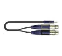 QUIK-LOK RKSA/194-5 câble audio 5 m 2 x 3.5mm 2 x XLR (3-pin) Noir, Bleu, Gris