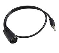 QUIK LOK - SX/164 TRS-MIDI 0,20 "Type B Câble Adaptateur Mini Jack TRS 3.5 vers MIDI DIN 5 pôles femelle, Longueur 20 cm, Couleur Noir