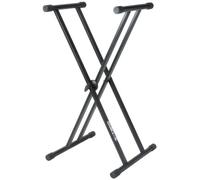 QUIK LOK - T/20 BK Support en X pour Clavier, Support Réglable à Niveau Unique pour Clavier avec Cadre Double, Équipé d’un Système de Blocage et de Réglage Dino-Bite, Couleur Noir