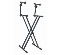 Quik-Lok T22 Support de Clavier double Hauteur (2 Claviers) et Support double