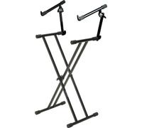 Quik-Lok T22 Support de Clavier double Hauteur (2 Claviers) et Support double