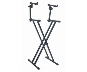 Quik-Lok T22 Support de Clavier double Hauteur (2 Claviers) et Support double