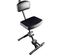 Quik Lok Tabouret DX/749 pour musiciens – dossier et repose-pieds, pliable, réglable, noir