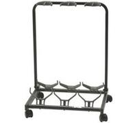 GS430 Stand pour 3 Guitares avec Roulettes Noir