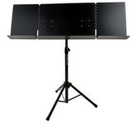Quik Lok Pupitre d'orchestre MS/320 – Acier, 3 pages, plateau pliable, noir émaillé