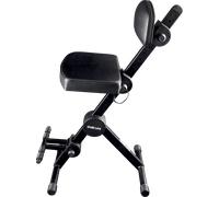 Quik Lok Tabouret DX/749 pour musiciens – dossier et repose-pieds, pliable, réglable, noir