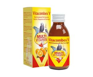 Quiko VitacombexV jus multivitaminé 125ml - pour Oiseaux d'ornement, & Poules - pour Un apport Optimal en vitamines - pour la prévention des carences vitaminiques chez Les Oiseaux