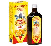 Quiko VitacombexV jus multivitaminé 500ml - pour Oiseaux d'ornement, & Poules - pour Un apport Optimal en vitamines - pour la prévention des carences vitaminiques chez Les Oiseaux