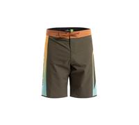 QUIKSILVER Boardshorts 'Surfsilk Holmes 20' turquoise / jaune / kaki, Taille XS