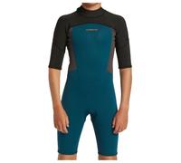Quiksilver - Boy's 2/2 Prologue S/S SP Back Zip - Combinaison de surf - 10 - midnight turquoise