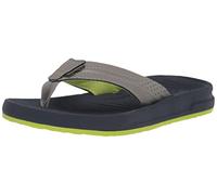 Quiksilver Boy's Strap Flip-Flop, Grey/Green/Blue, 12 Big Kid