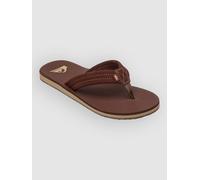 Tongs Quiksilver CARVER SUEDE 26 pour Homme 45 Marron