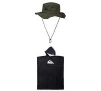 Quiksilver - Chapeau Bushmaster Protection Soleil + Poncho de Surf Hoody Towel pour Homme