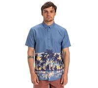 QUIKSILVER Chemise 'Apero Classic Engineered' bleu / orange, Taille XS