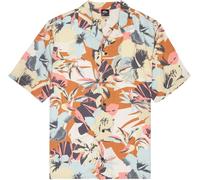 Quiksilver - Chemise en viscose Ecovero - Safe Paradise SS Shirt Garden Glade Interfact Floral pour Homme - Taille L - Orange Orange L