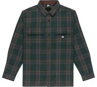 Quiksilver - Chemise épaisse à manches longues - Yankee LS Shirt Trekking Green Yankee Plaid pour Homme en Laine - Taille M - Vert Vert M