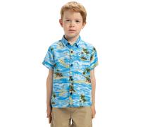 QUIKSILVER Chemise 'Safe Paradise' bleu chiné / vert, Taille 170-176
