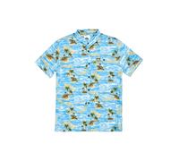 QUIKSILVER Chemise 'Safe Paradise' bleu clair / jaune / vert, Taille XS