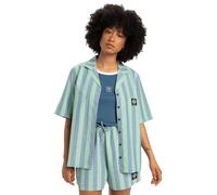 QUIKSILVER Chemisier 'Dad' bleu fumé / menthe, Taille XS